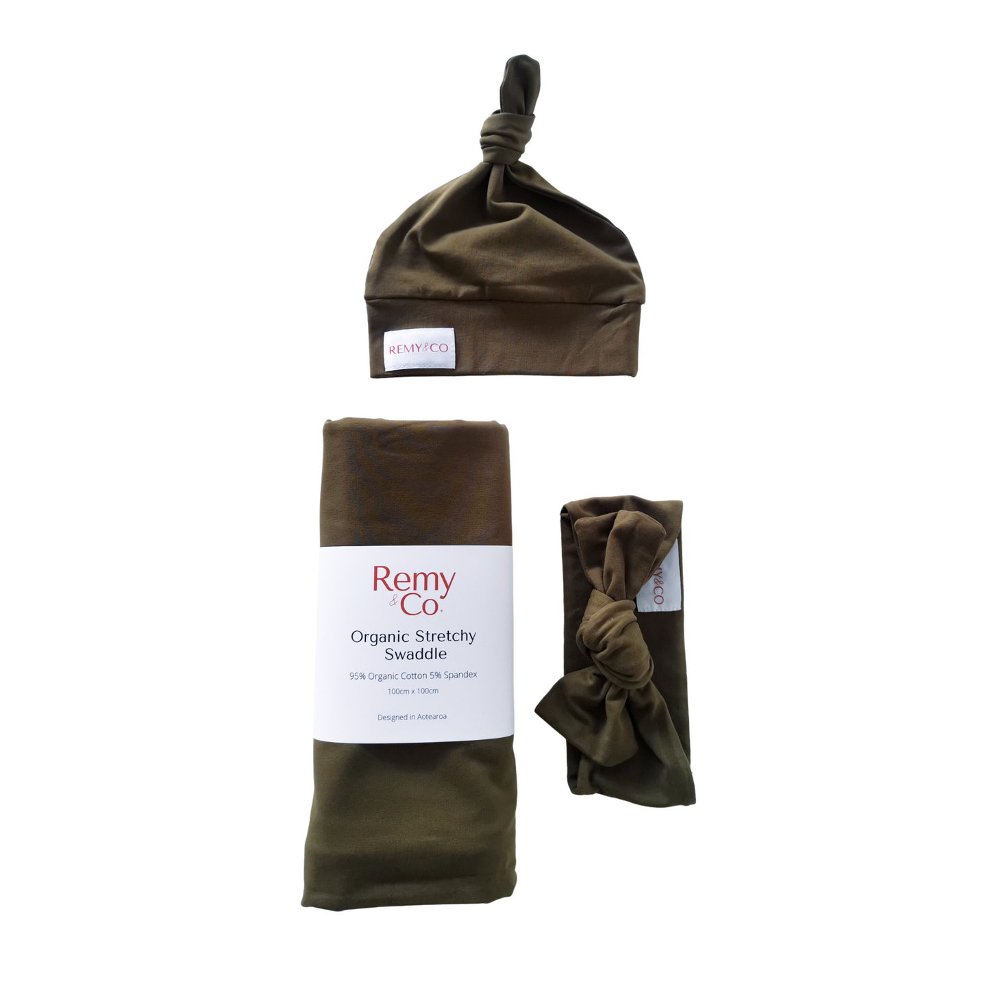 Organic Stretchy Swaddle - Olive