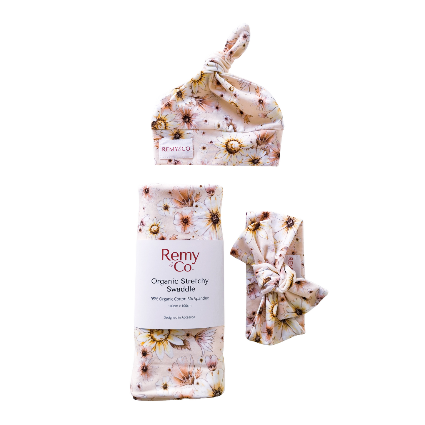 Organic Stretchy Swaddle - Chloe Floral