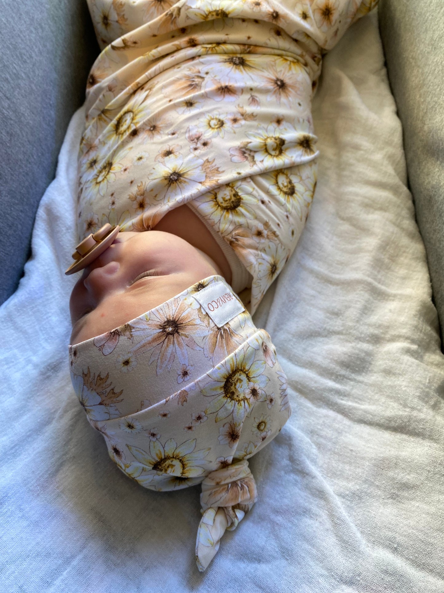 Organic Beanie - Chloe Floral
