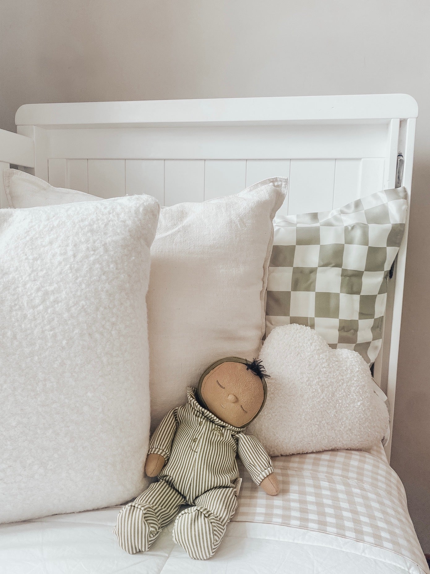 SilkyHead Pillowcase - Checkered Sage