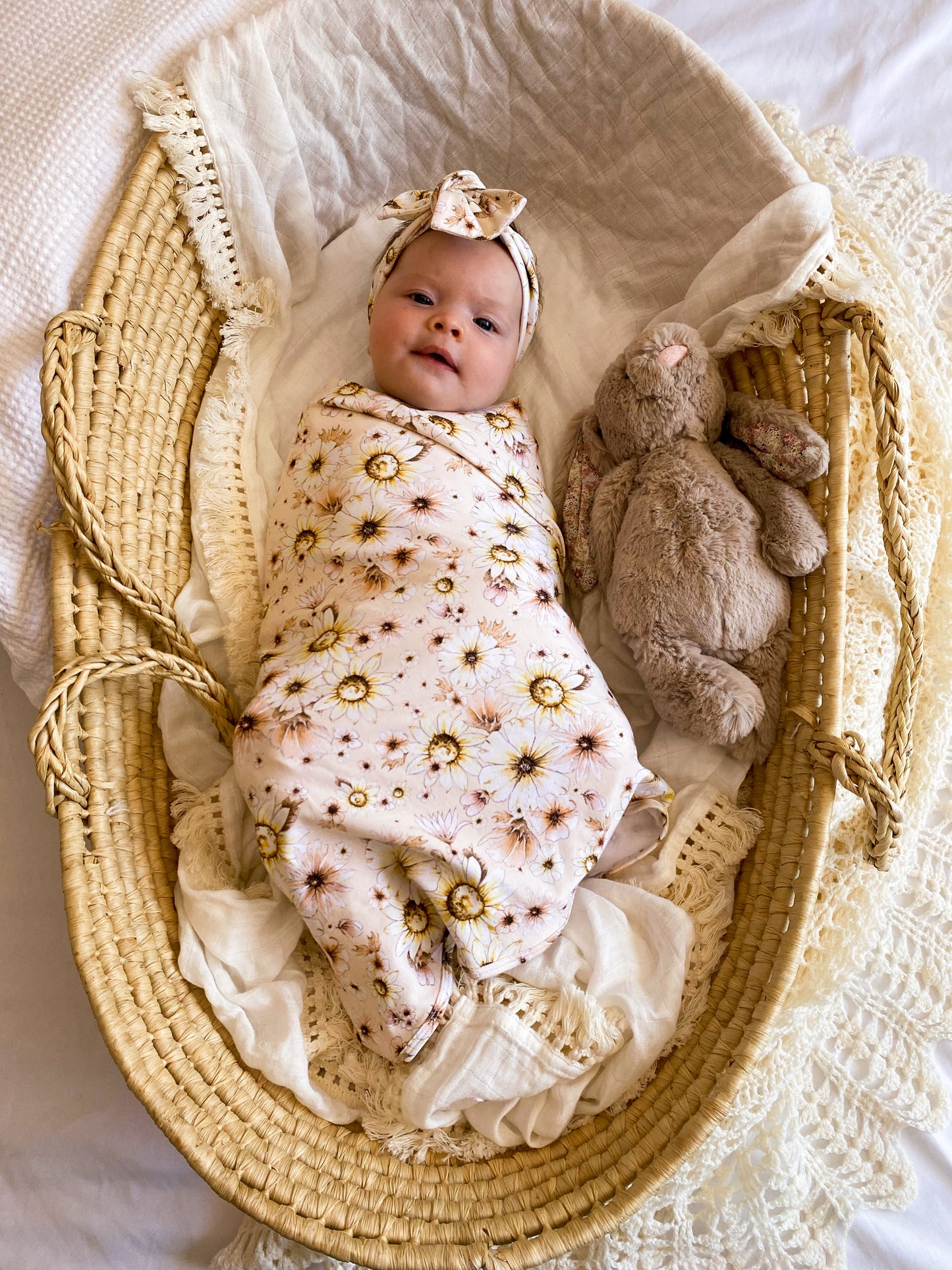 Organic Stretchy Swaddle - Chloe Floral