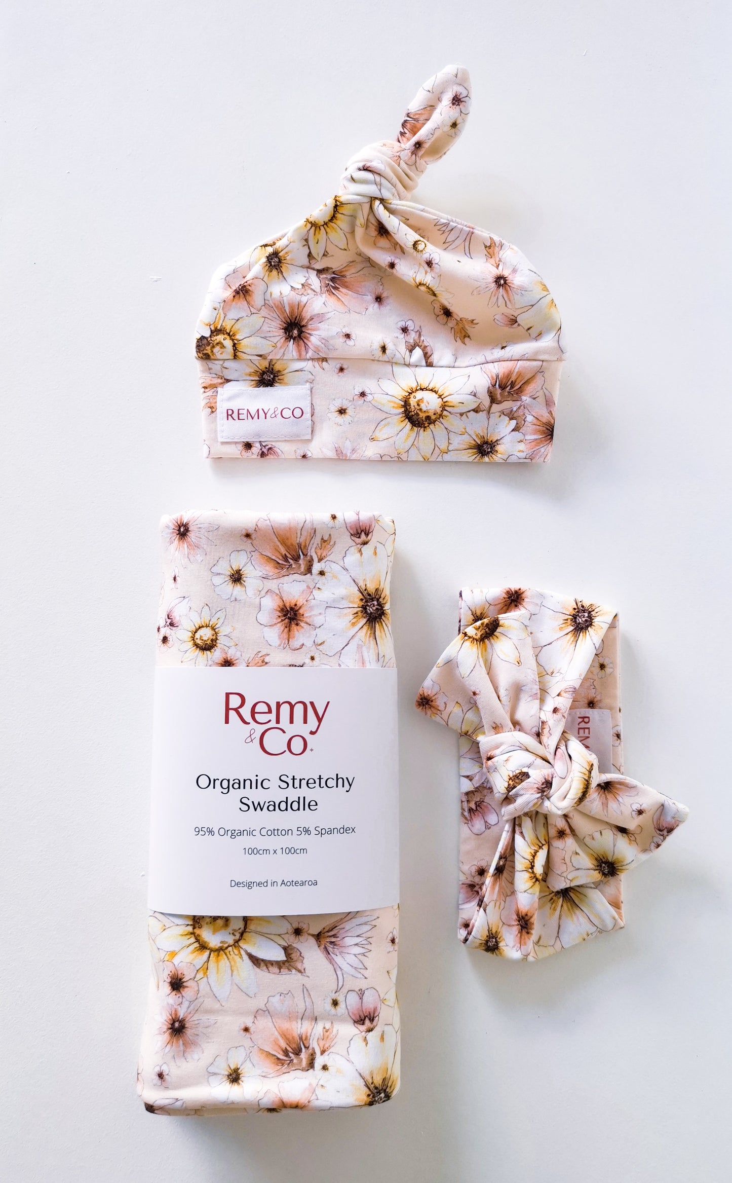 Organic Beanie - Chloe Floral